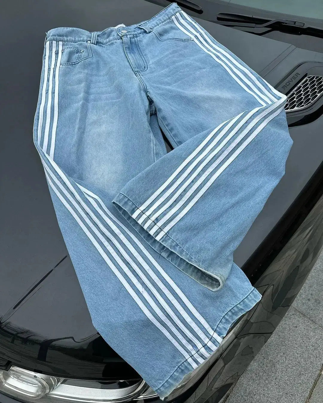 Baggy Jeans z Wysokim Stanem
