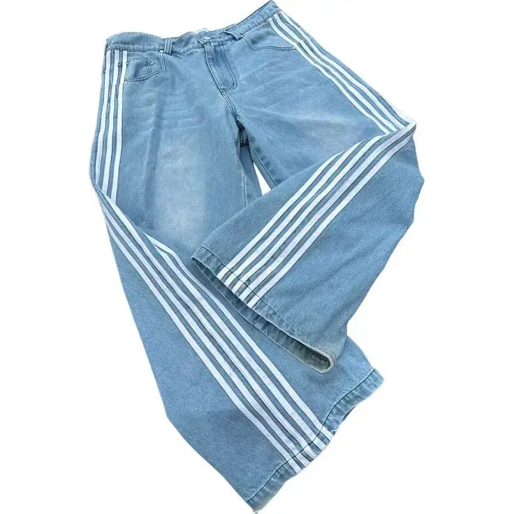 Baggy Jeans z Wysokim Stanem