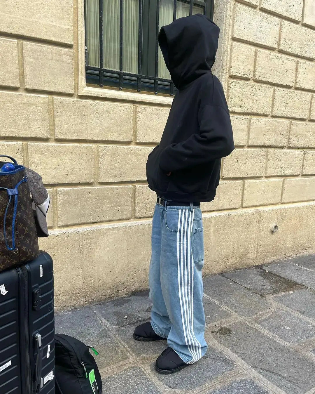Baggy Jeans z Wysokim Stanem