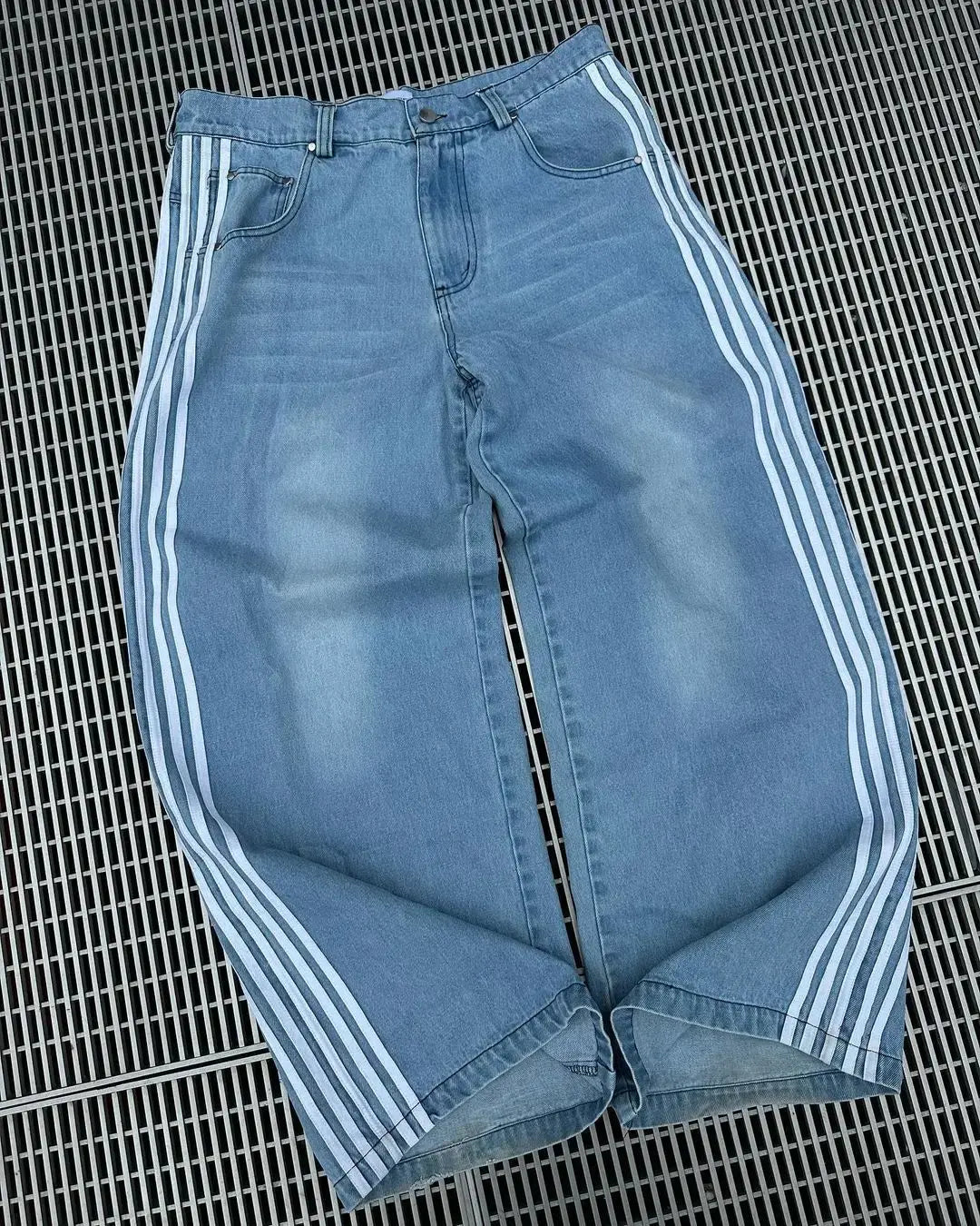 Baggy Jeans z Wysokim Stanem