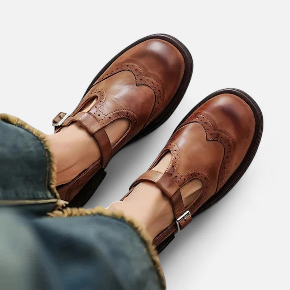 Damskie Klapki Regulowane | Skórzane, Eleganckie