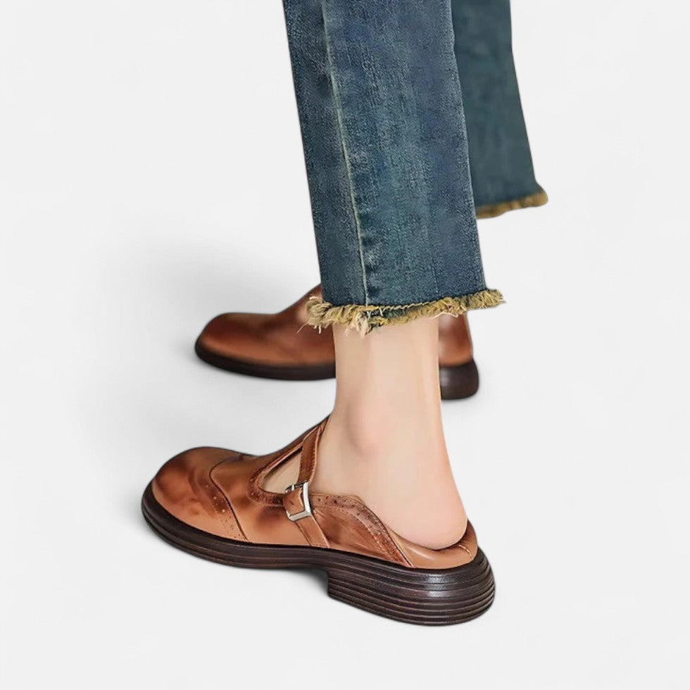 Damskie Klapki Regulowane | Skórzane, Eleganckie