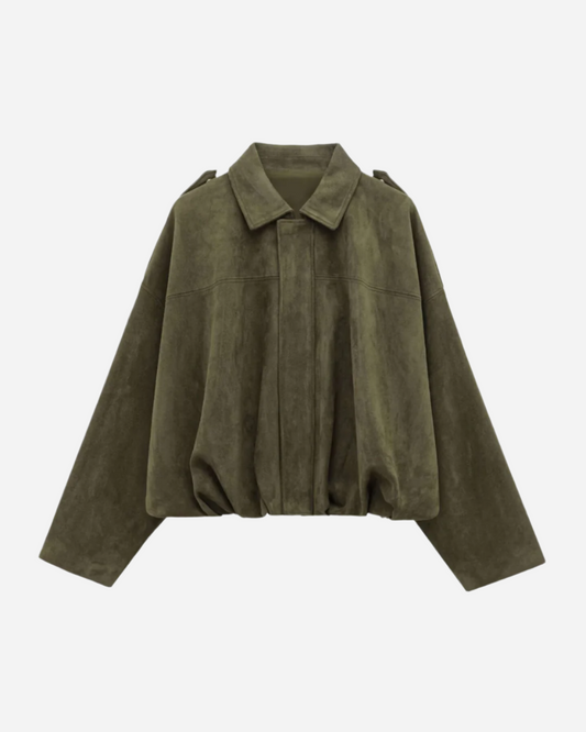 Elegancka Vintage Suede Bomberka - Ponadczasowy Styl i Design