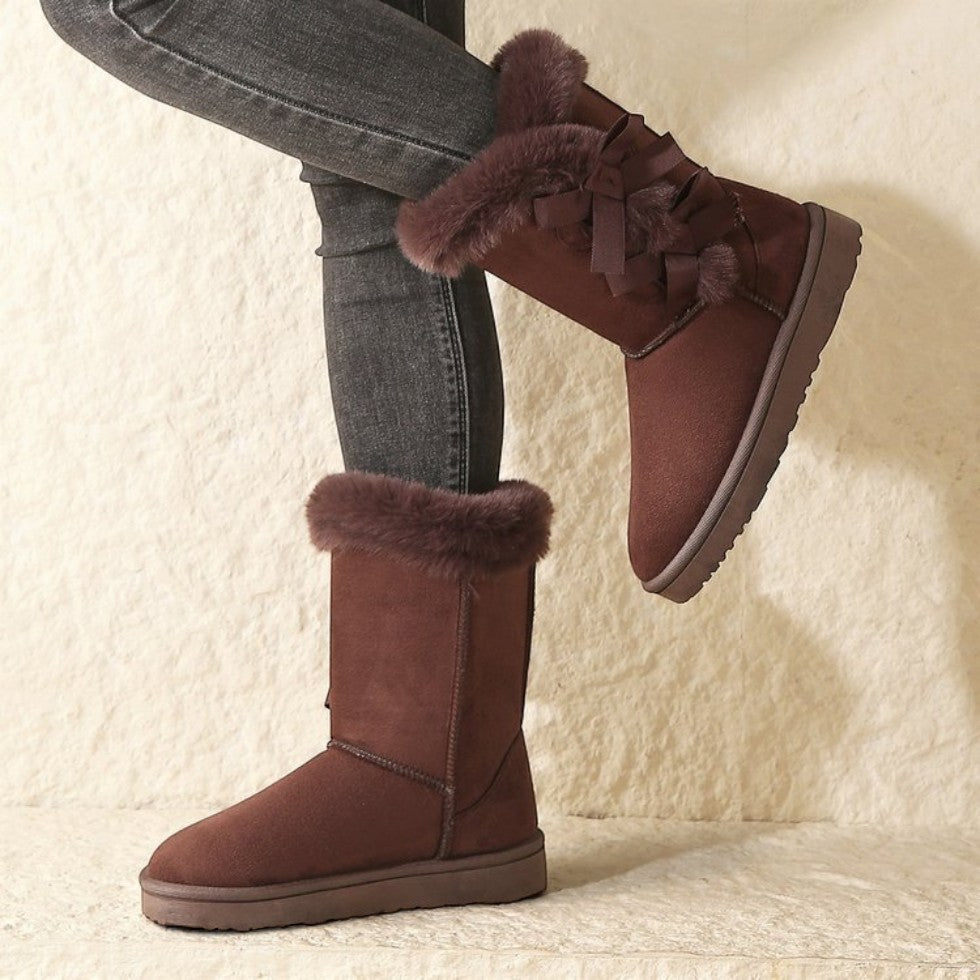 Futrzane Buty Zimowe Damskie | Wygodne, Stylowe Śniegowce z Futrzanym Kołnierzem