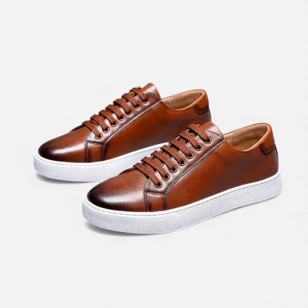 Herman Męskie Sneakersy | Skórzane Wykończenie