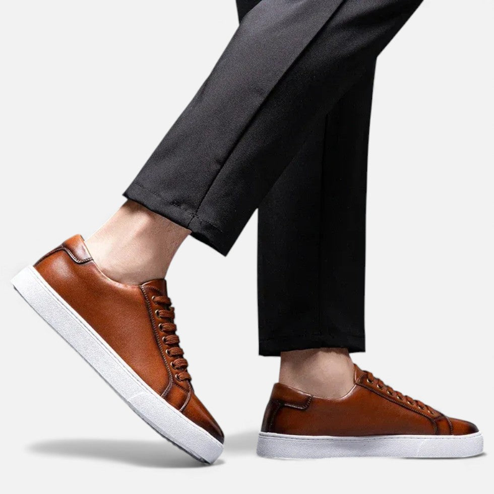 Herman Męskie Sneakersy | Skórzane Wykończenie
