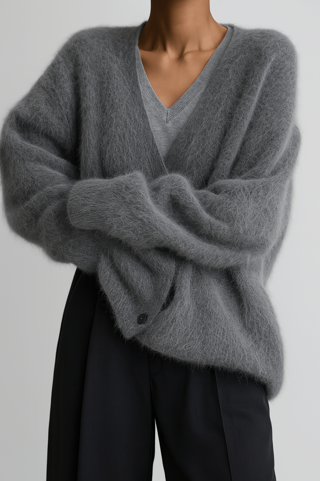 Kobiecy Oversized Kardigan z Miękką Teksturą – Przytulny, Nowoczesny i Casualowy