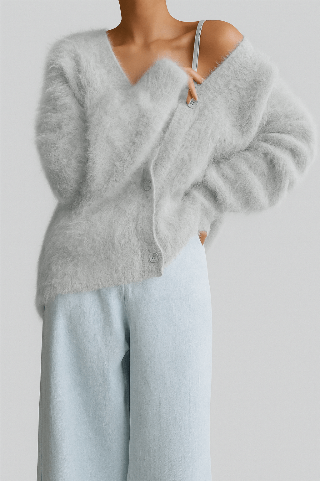 Kobiecy Oversized Kardigan z Miękką Teksturą – Przytulny, Nowoczesny i Casualowy