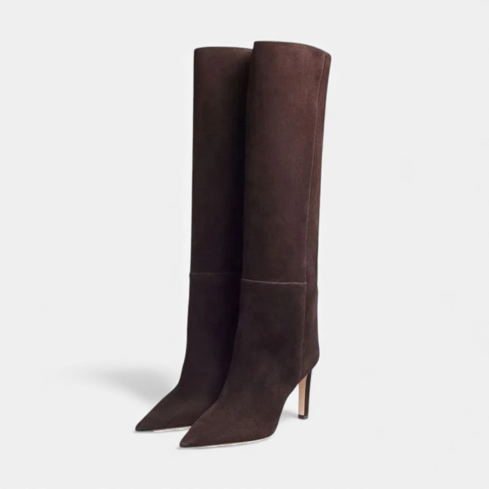 Kozaki Damskie | Syntetyczny Zamsz, Eleganckie