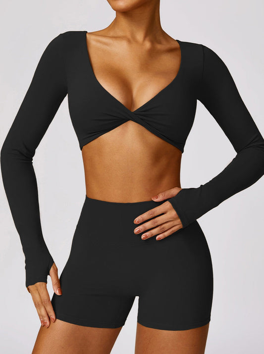 Liwia Damski Top Sportowy | Elastyczny Materiał, Długie Rękawy, Stylowy