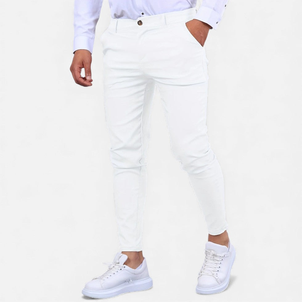 Marek Męskie Chino Spodnie | Elastyczny Materiał, Casual