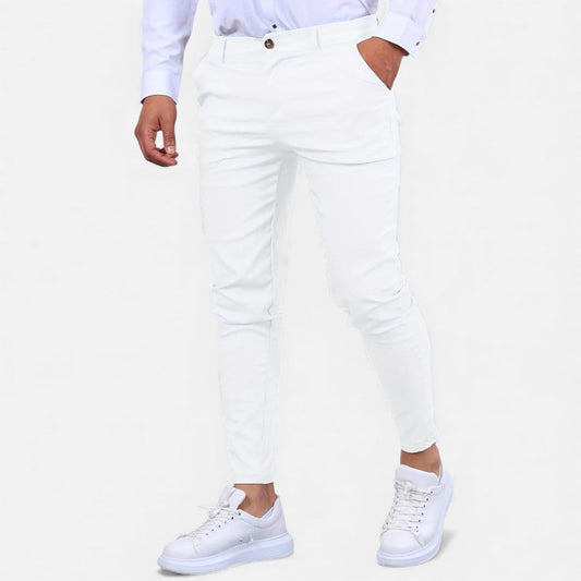 Marek Męskie Chino Spodnie | Elastyczny Materiał, Casual