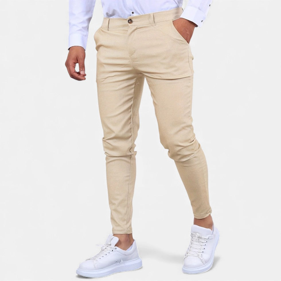 Marek Męskie Chino Spodnie | Elastyczny Materiał, Casual