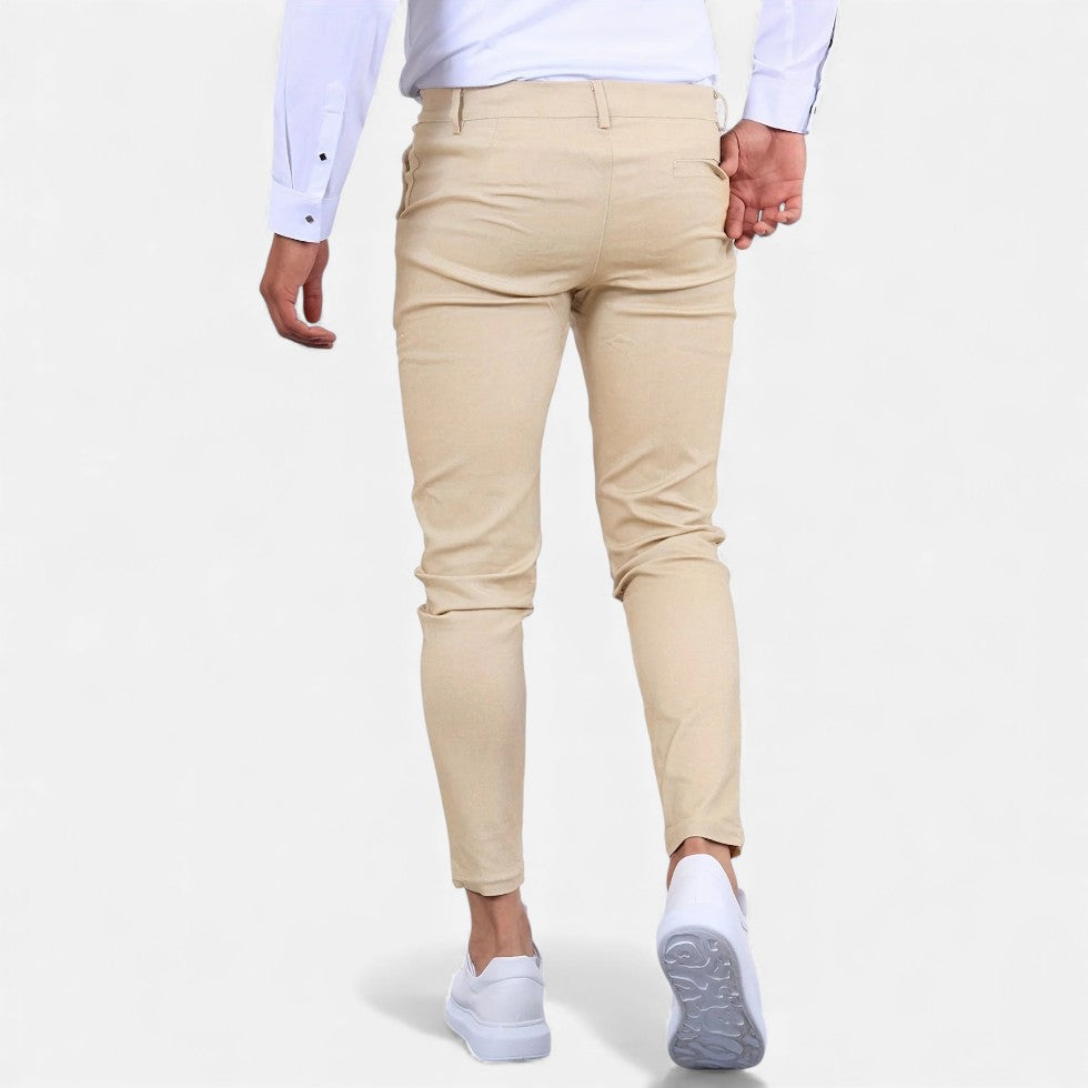 Marek Męskie Chino Spodnie | Elastyczny Materiał, Casual