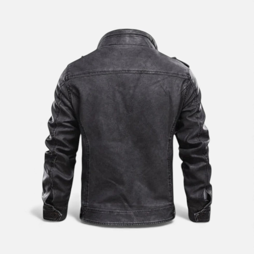 Męska Kurtka Modern | Sztuczna Skóra, Casual