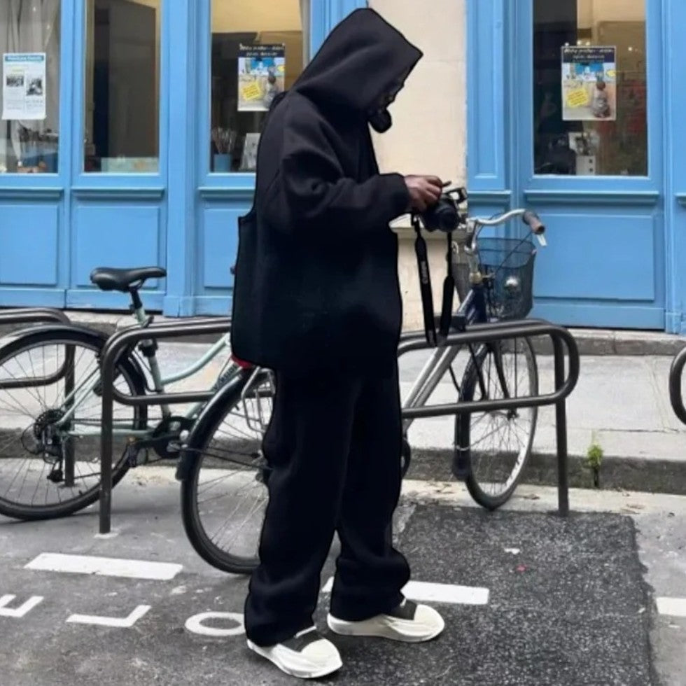 Męski Zestaw Treningowy | Luźna Bluza z Kapturem i Joggery