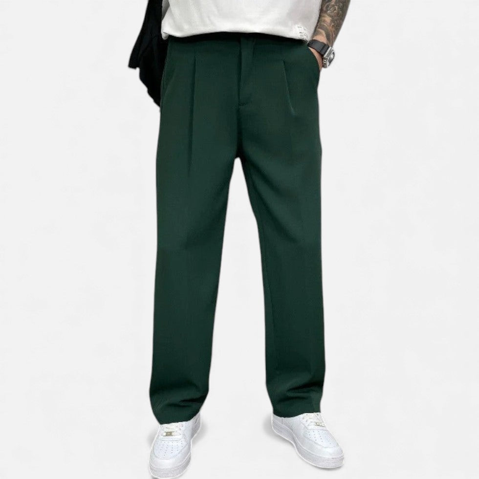 Milo Męskie Spodnie Szerokie Nogawki | Lekka Mieszanka Syntetyczna