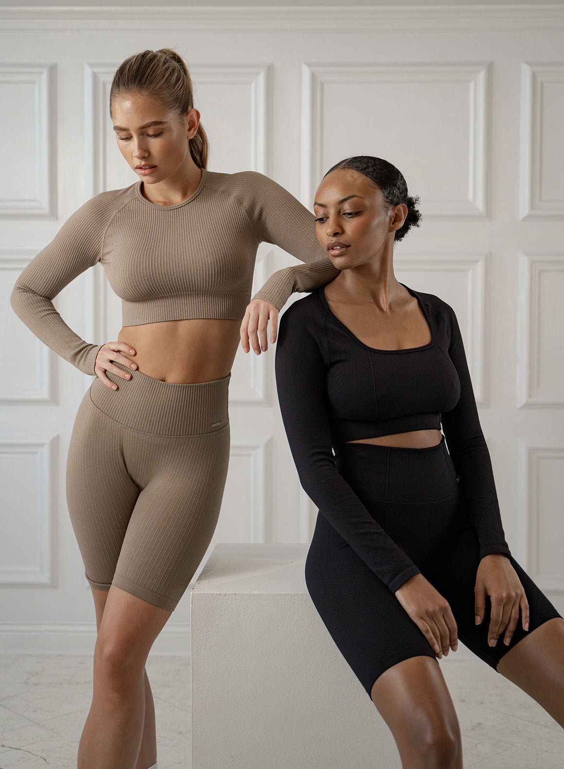 Koszulka damska Sienna Active Top | Bezszwowy Prążkowany, Krótki Rękaw