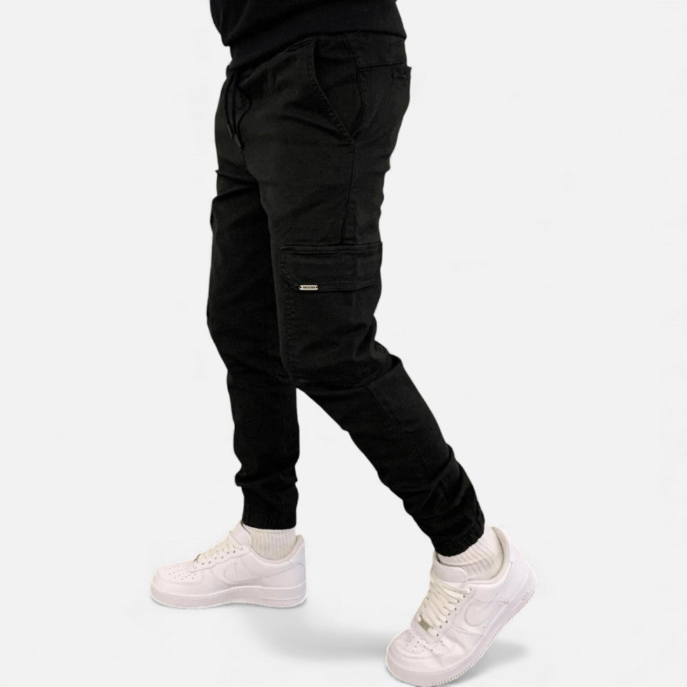 Stylowe Cargo Jogger Spodnie Męskie | Lekka Mieszanka Poliestru, Wygodne Kieszenie