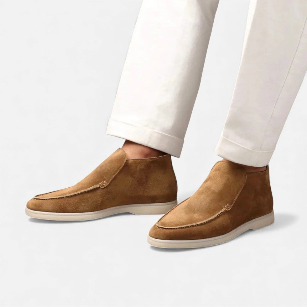 Zamszowe Buty Męskie | Miękka Cholewka, Casual Elegancja