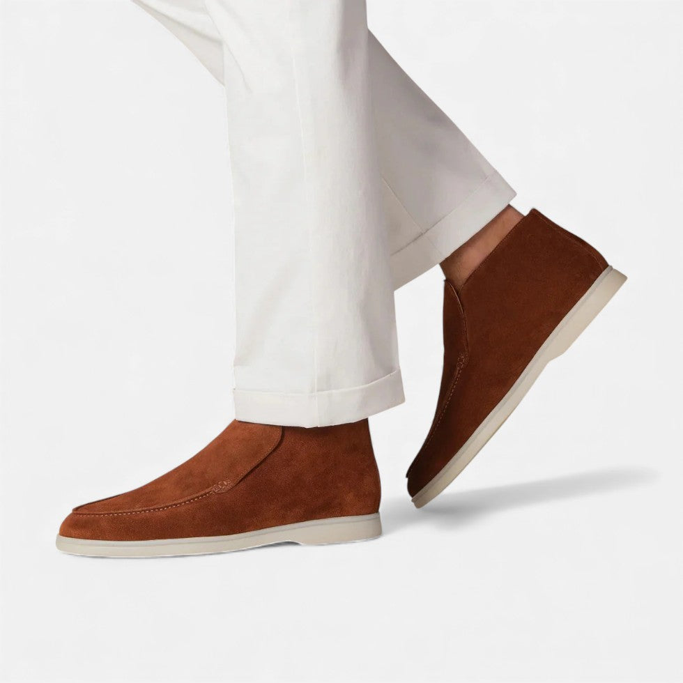 Zamszowe Buty Męskie | Miękka Cholewka, Casual Elegancja