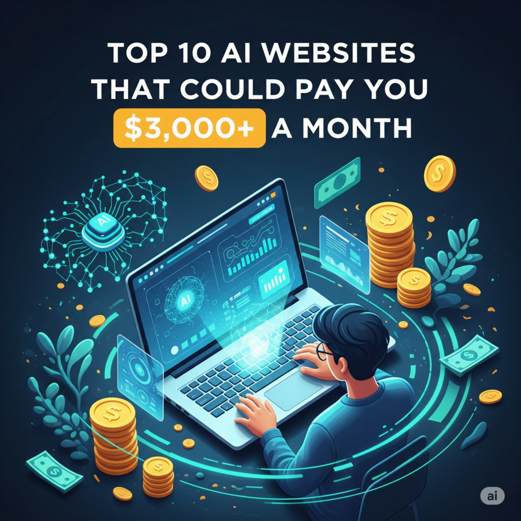 Top 10 AI Websites That Could Pay You $3,000+ a Month